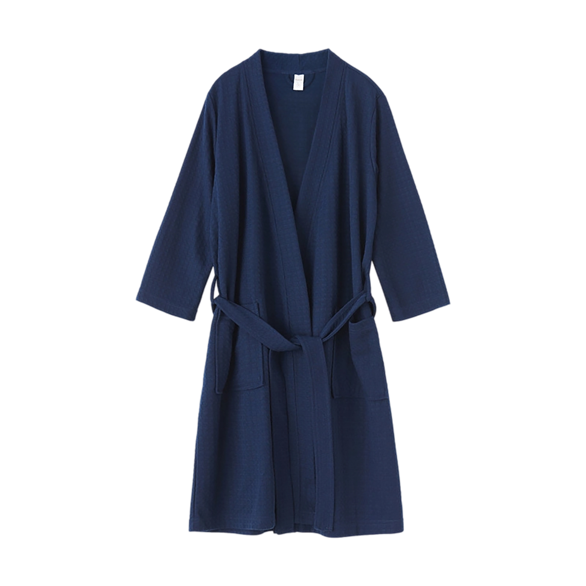 Cotton Waffle Kimono Style Bathrobe Lightweight Design 3