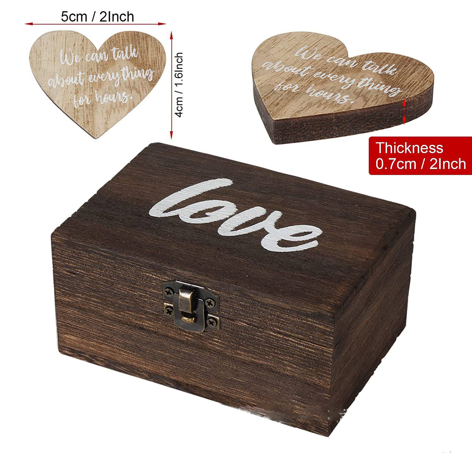 Wooden Love Gift W/ Quotes Printed 3