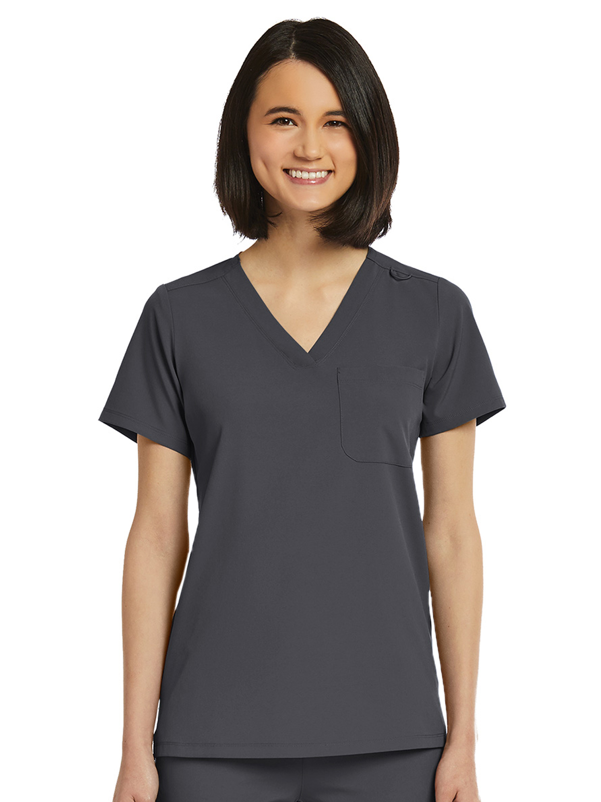 ScrubJoy Originals - Women's Fitted One-Pocket V-Neck Top 35