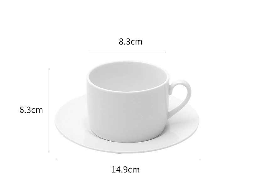 6 Oz Simply White Rim Round Cup And Saucer Set 3