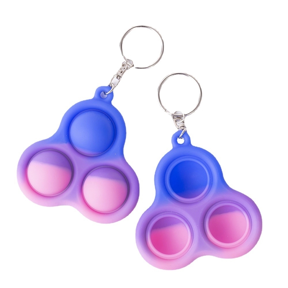 Silicone Push Pop Bubble Toy Key Chain 3