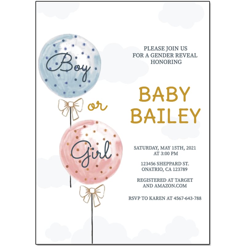 Custom Full Color 5 X 7 Inch Invitation Cards 24