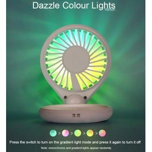 1000mAh Battery Portable Outdoor Neck Fan LED with Mirror 3