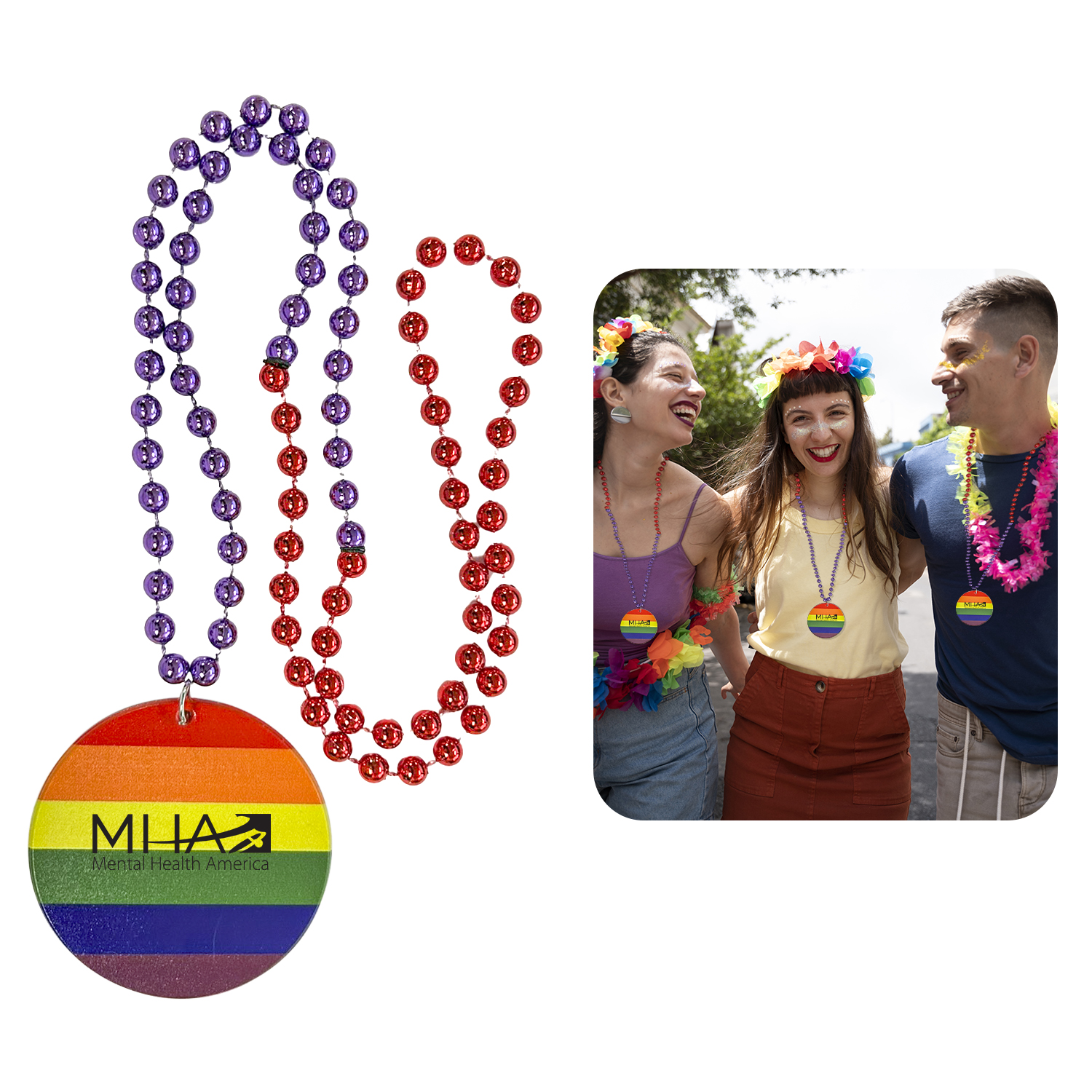Rainbow Medallion Beads 1