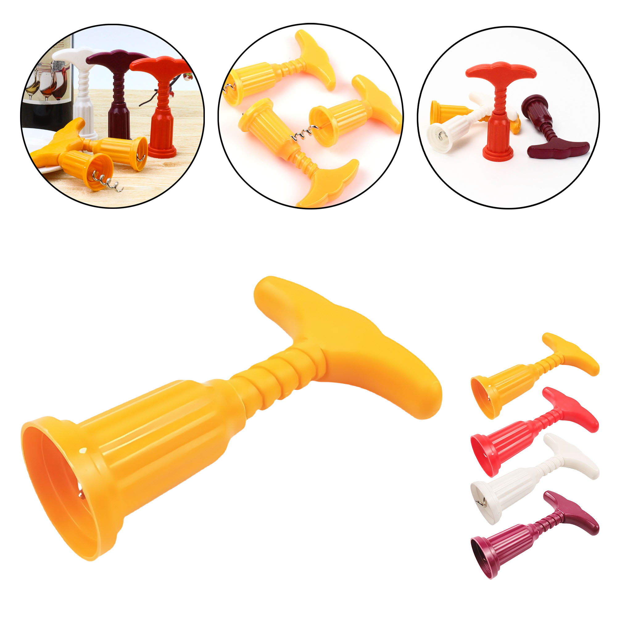 Plastic Wine Bottle Opener - Simple 4