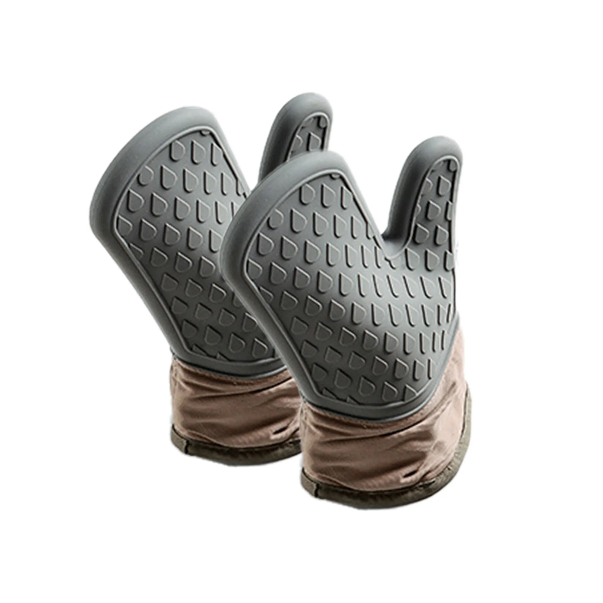 Grey Silicone Oven Mitt 4