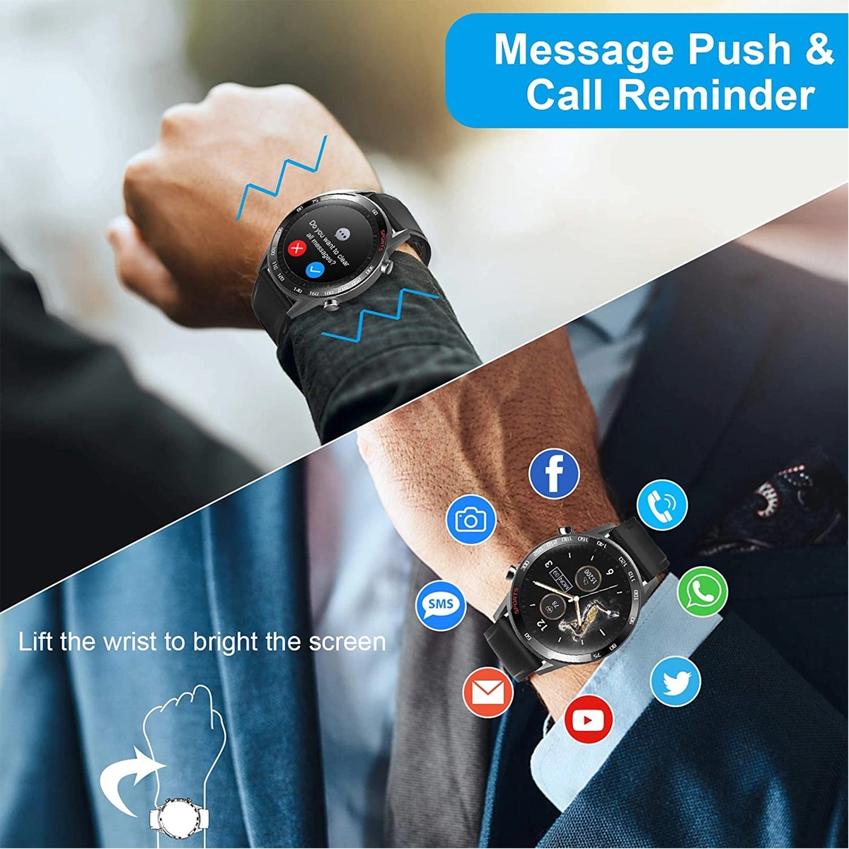 Smartwatch Bluetooth With Heart Rate Blood Pressure Monitor 1