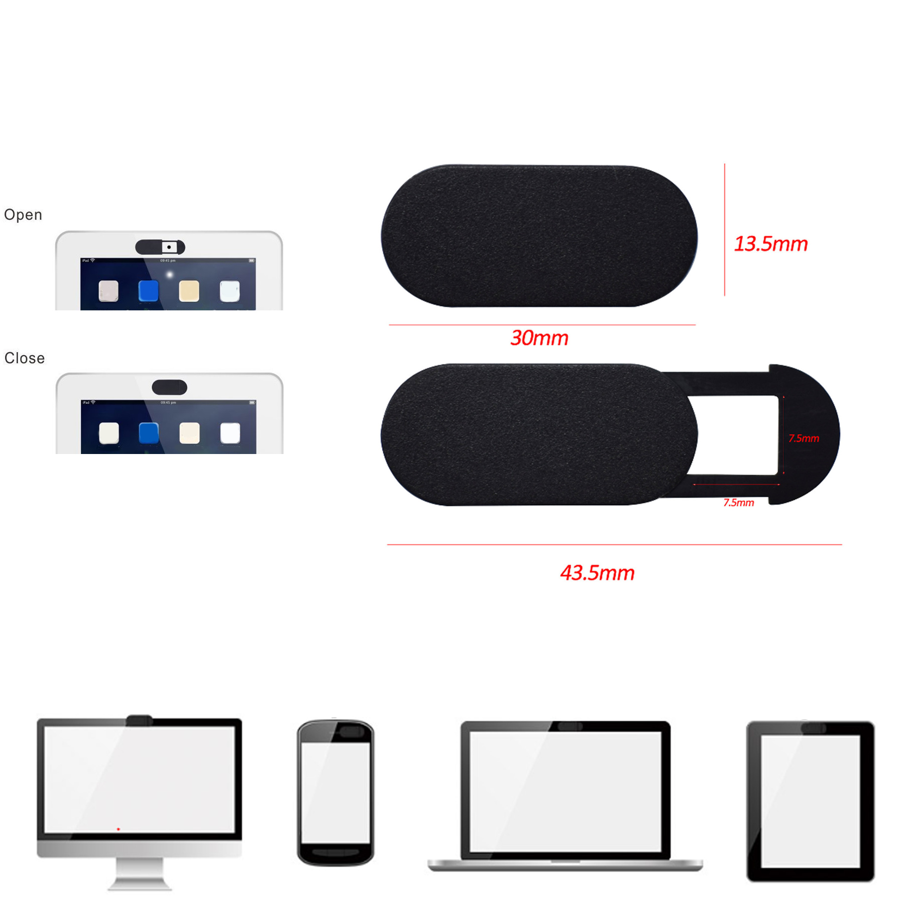 Webcam Privacy Lens Cover for Smartphones, Computer & Tablets 1