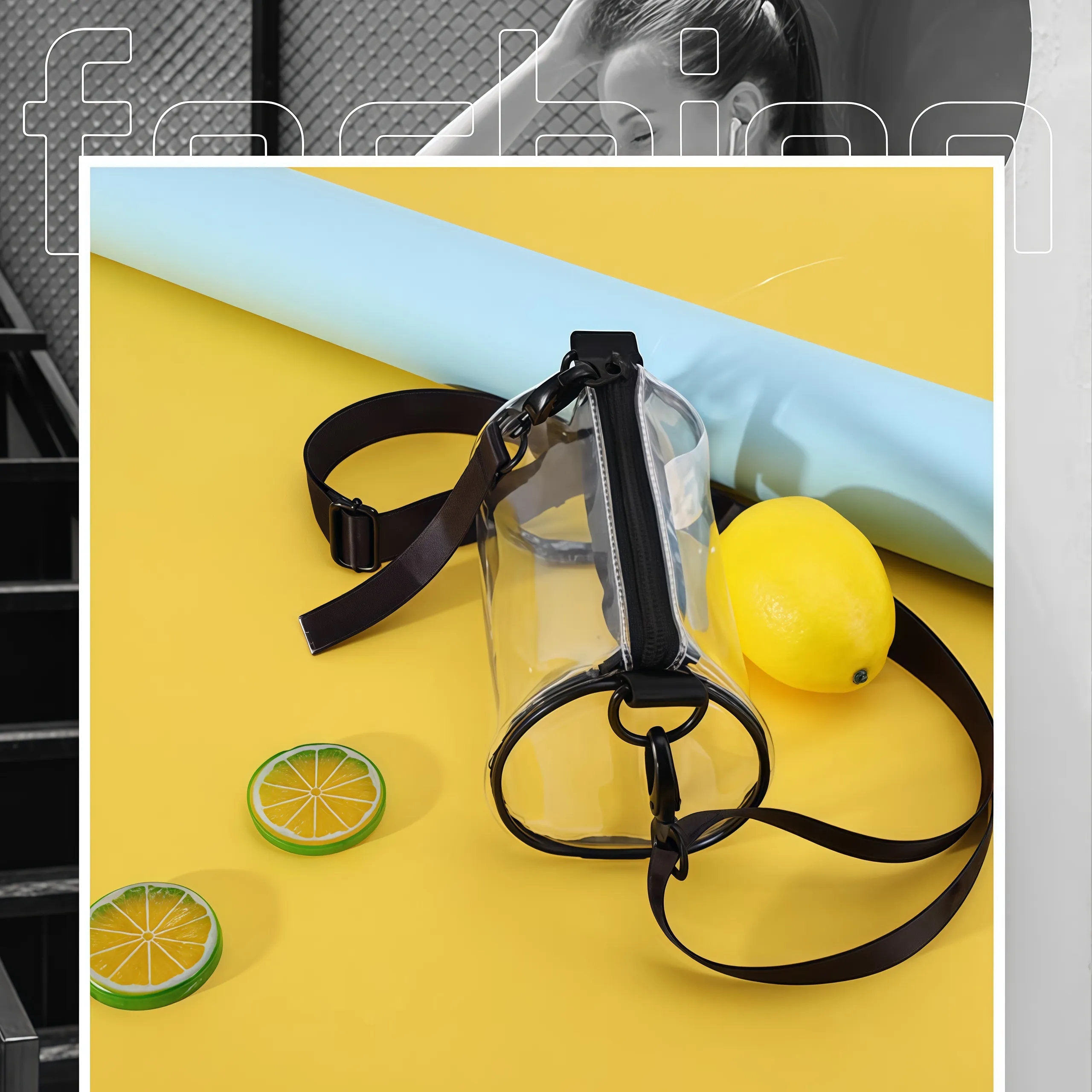 Single Shoulder Transparent PVC Jelly Cylindrical Bag 8
