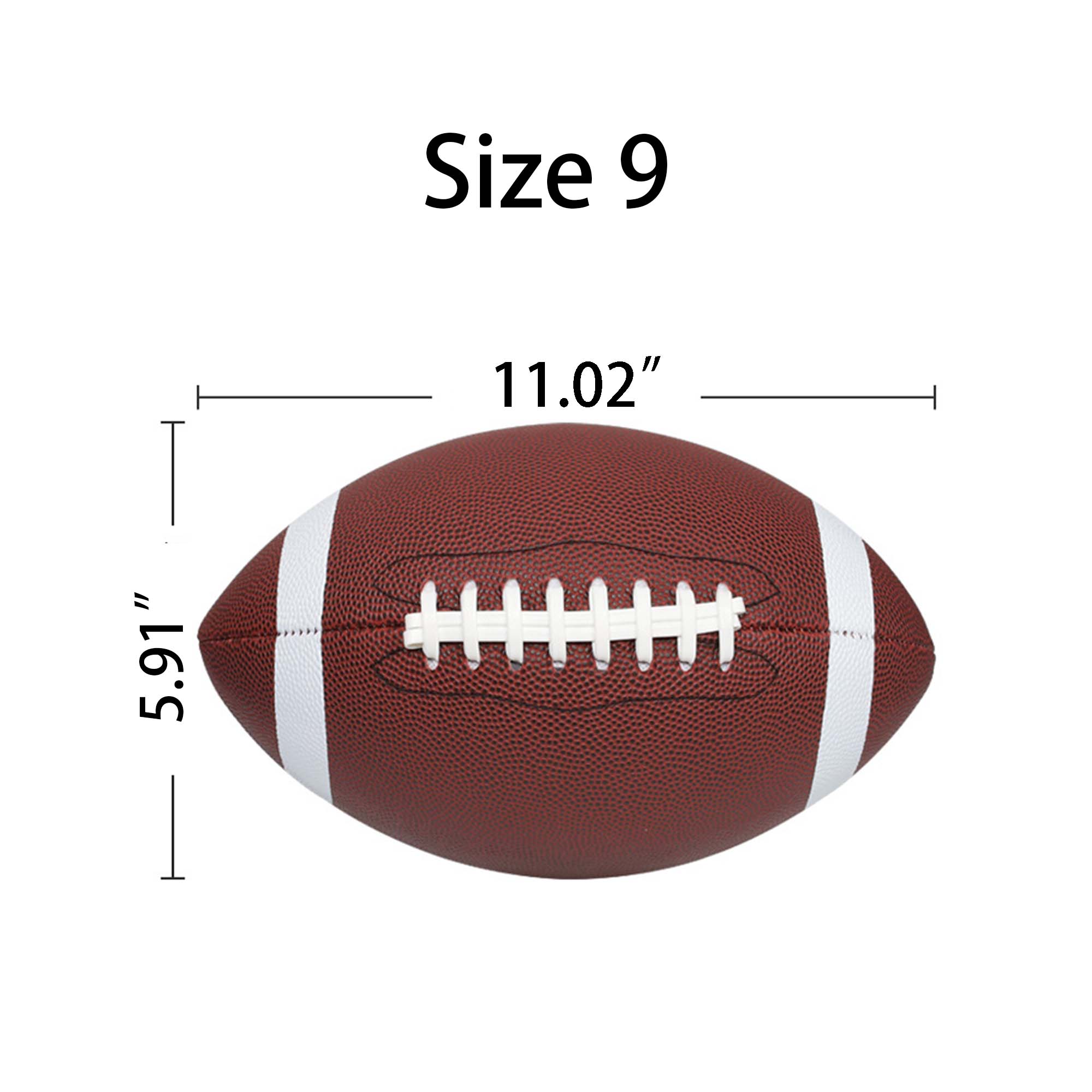 Size 9 Custom PU Full Size Rugby Ball 4