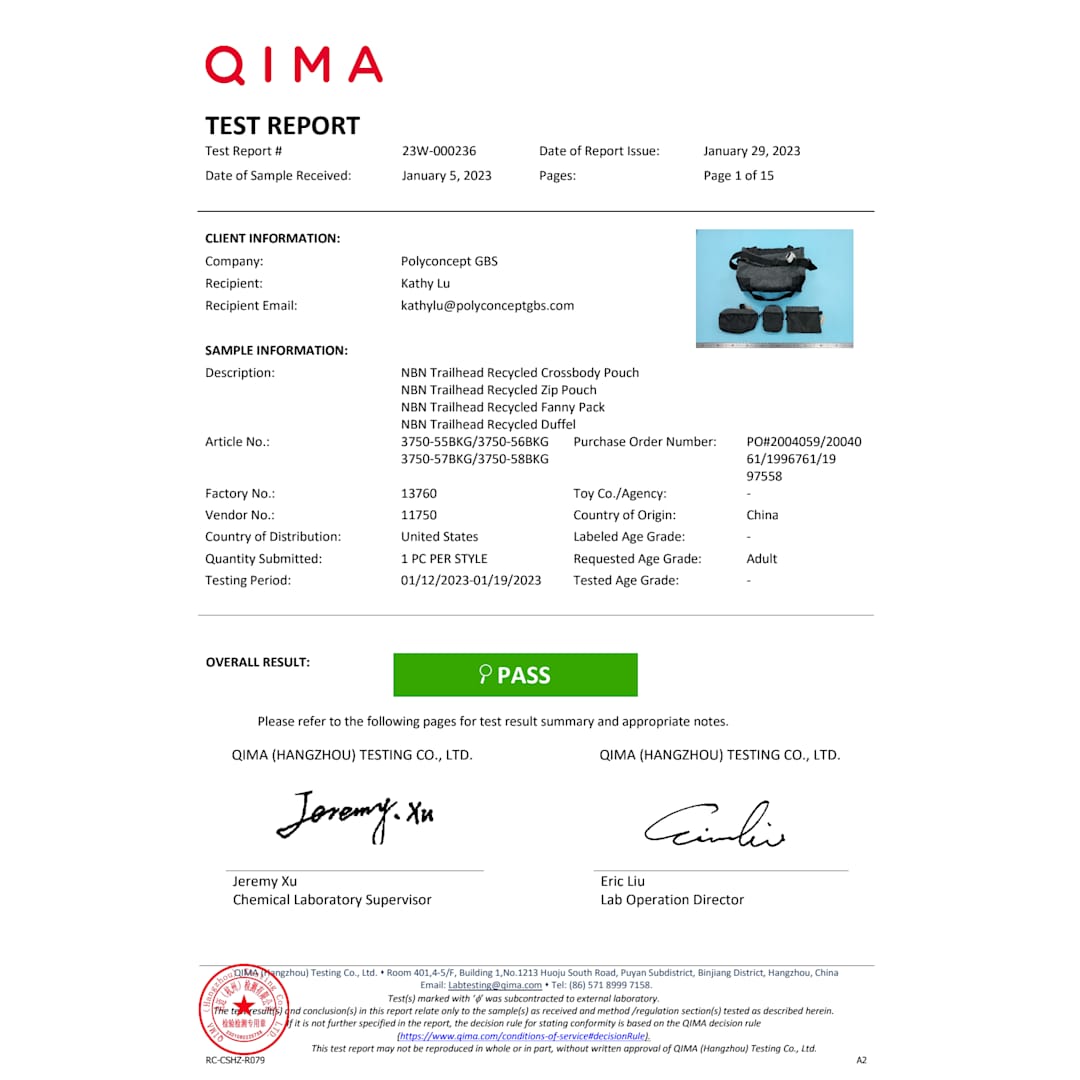 NBN Trailhead Recycled Zippered Tote 36