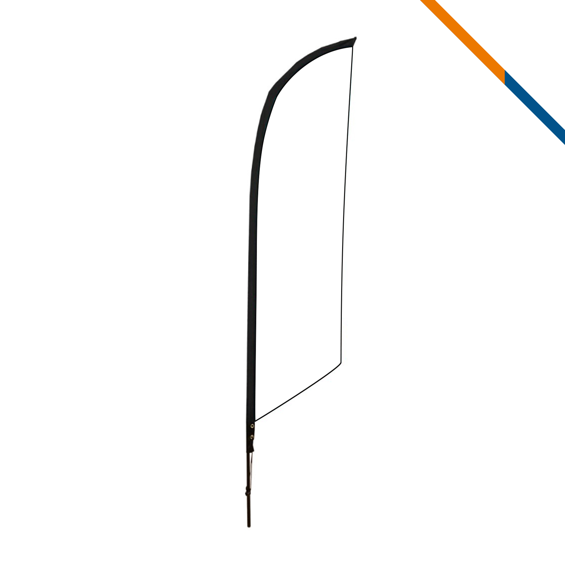 10' Vemcy Single-Sided Angle Flag 2