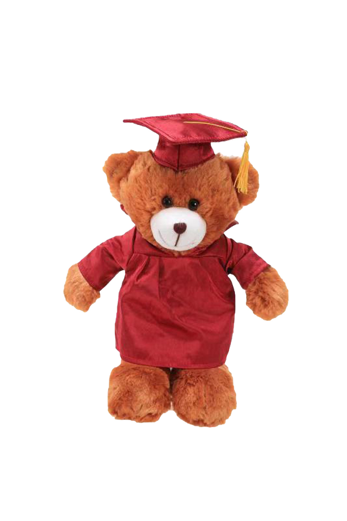 Soft Plush Mocha Teddy Bear in Graduation Cap & Gown 2