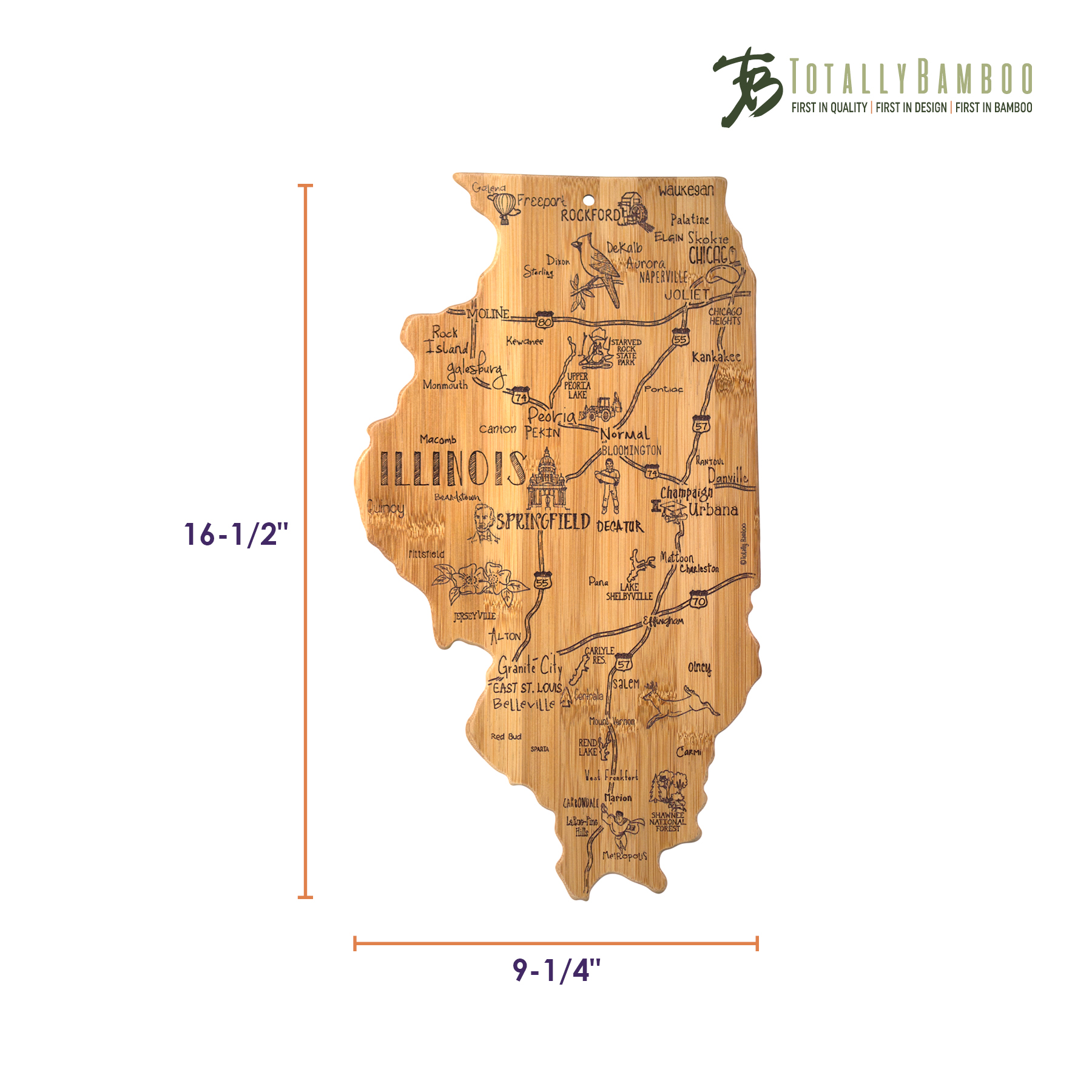Destination Illinois Cutting & Serving Board 5