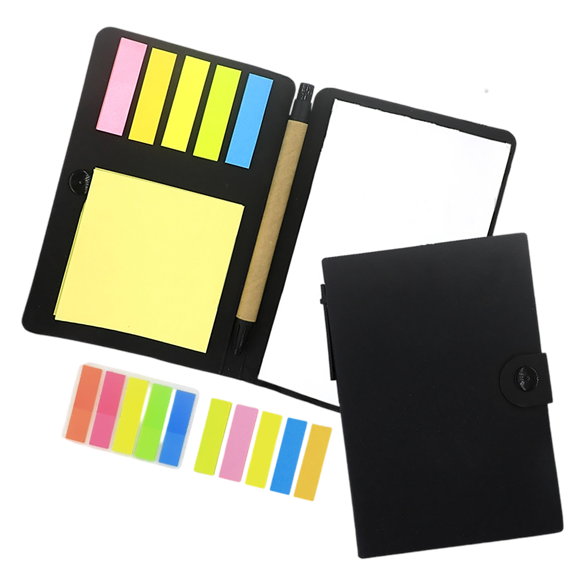 Kraft Paper Sticky Note Set With Ballpoint Pen 2