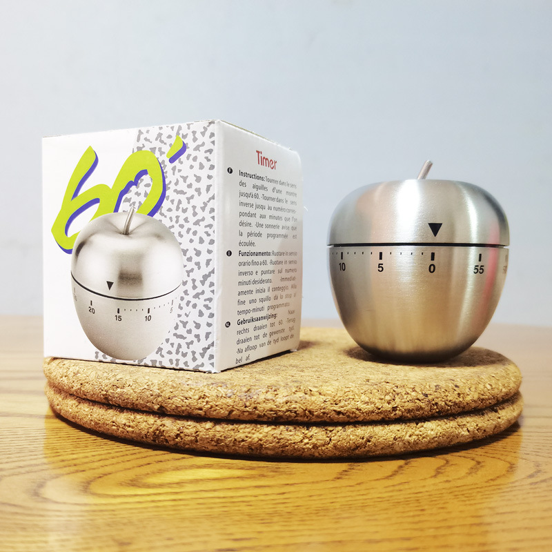 Stainless Steel Winding 60 Min Apple Timer 1