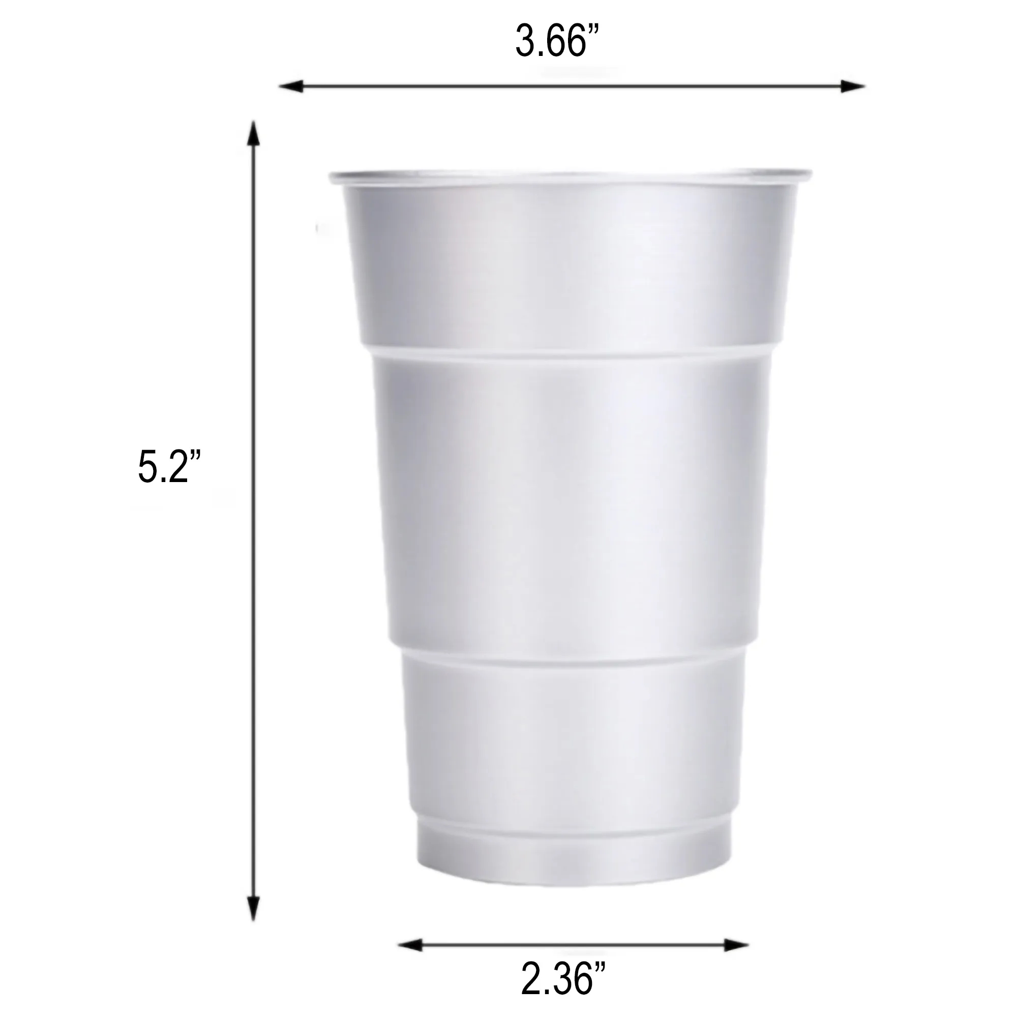 MOQ50 Reusable 16 Oz Recyclable Stadium Aluminum Cup 6