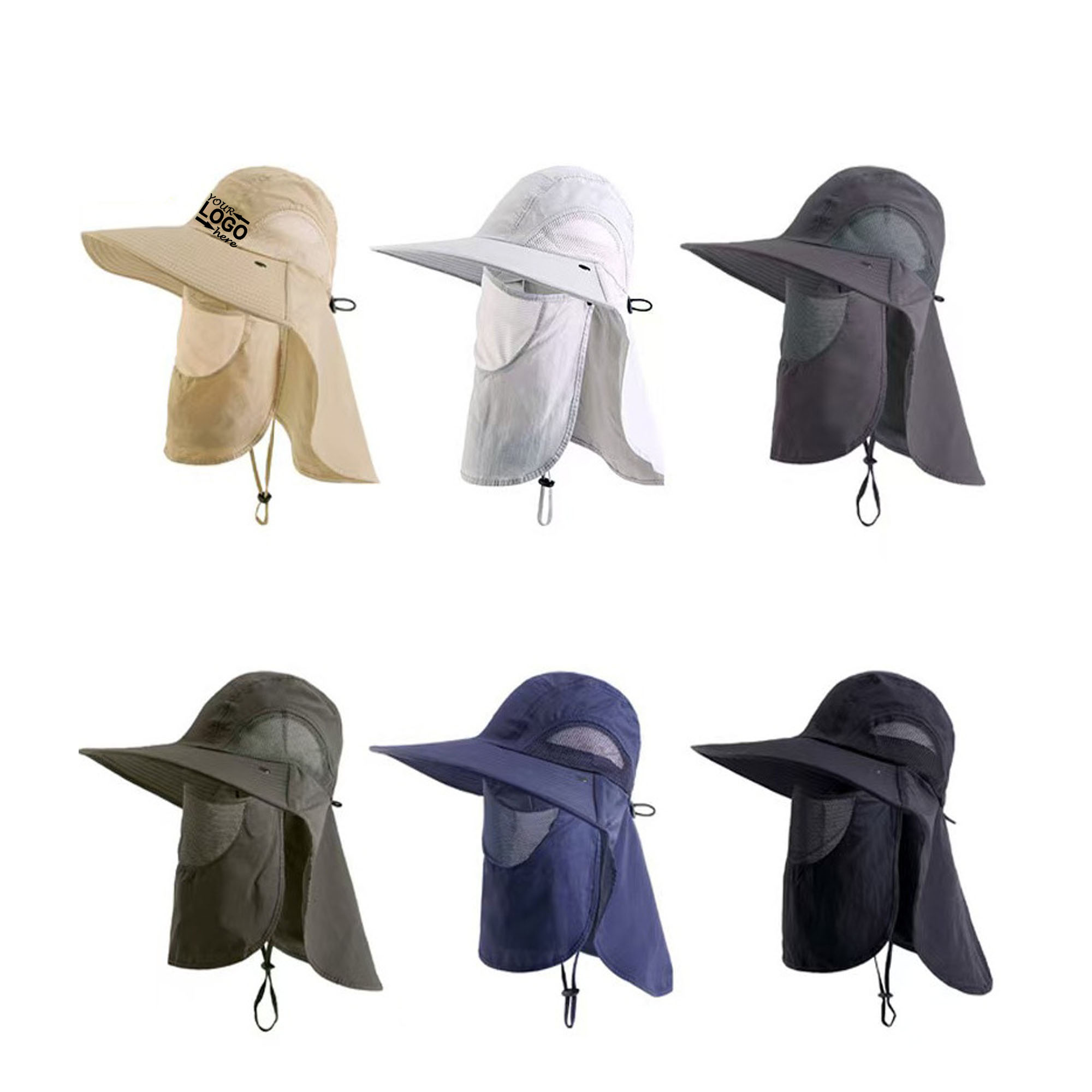 MOQ20 Wide Brim Hiking Sun Hat for Men 3