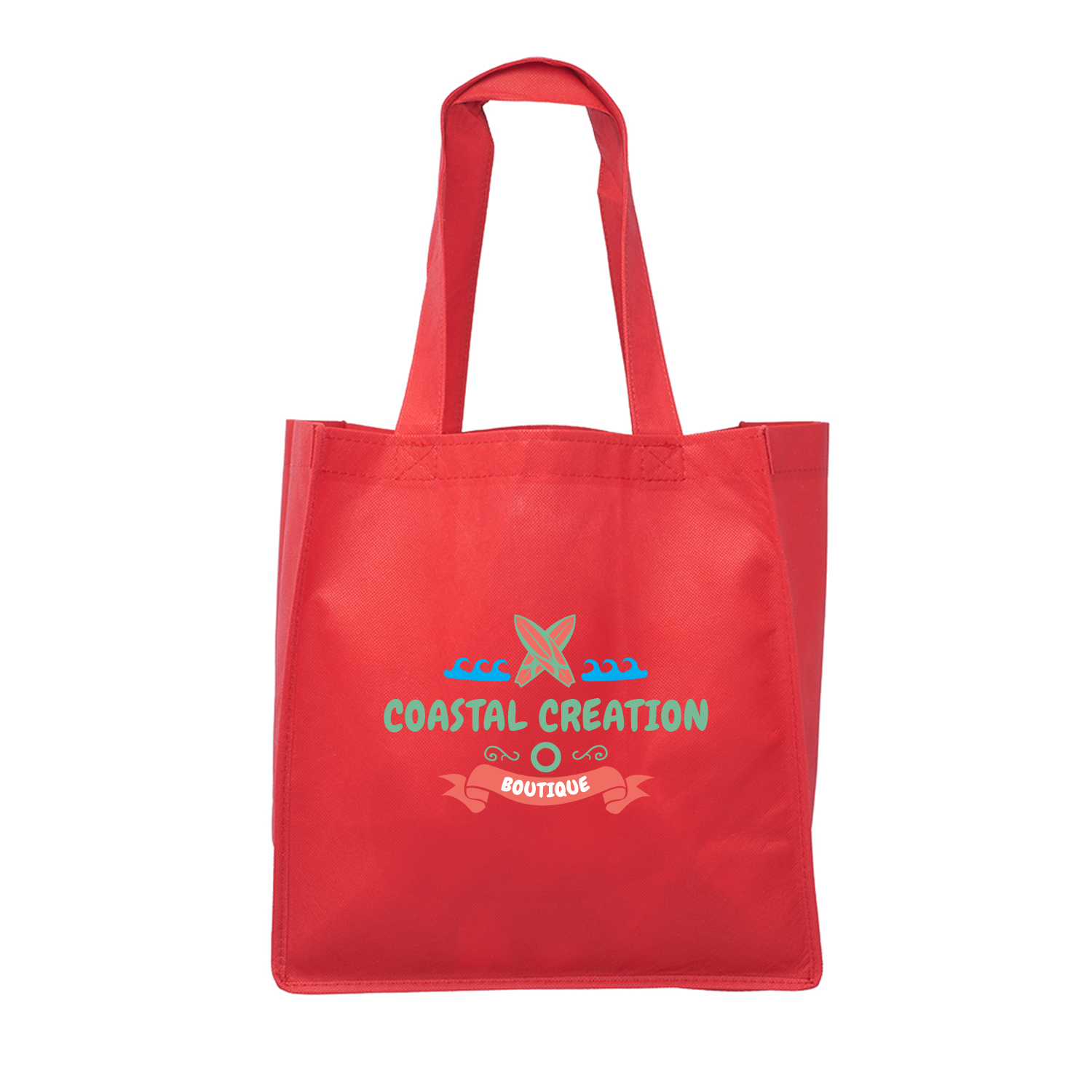 Clipper Non-Woven Grocery Tote Bag (Full Color Imprint) 18