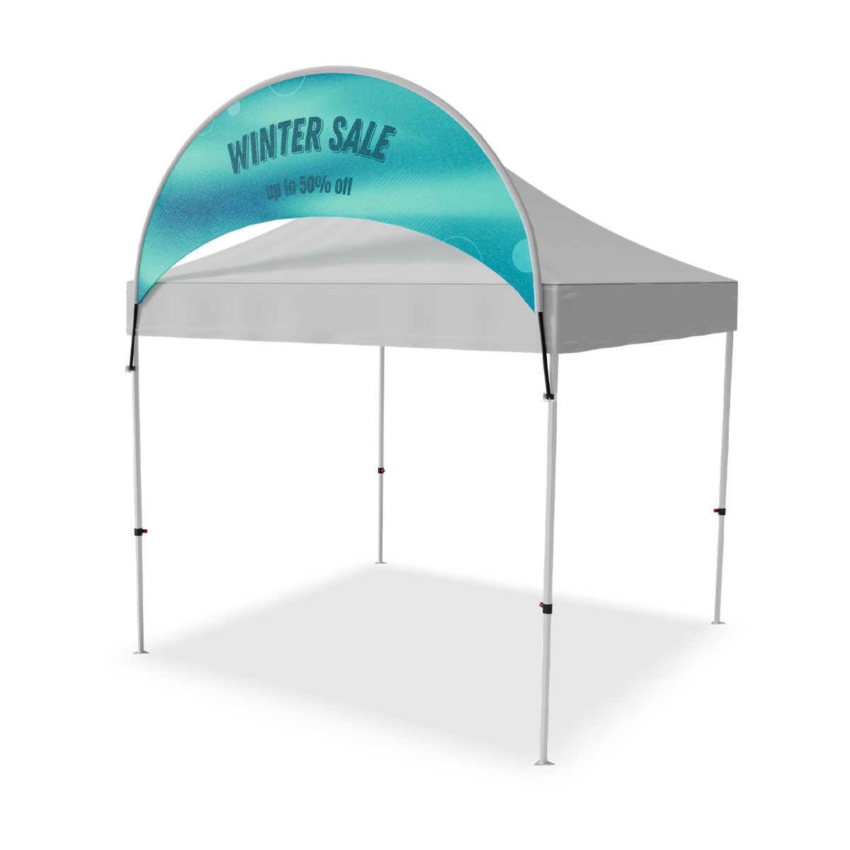 Curved Overhead Tent Banner for 10'x10' Tent 2