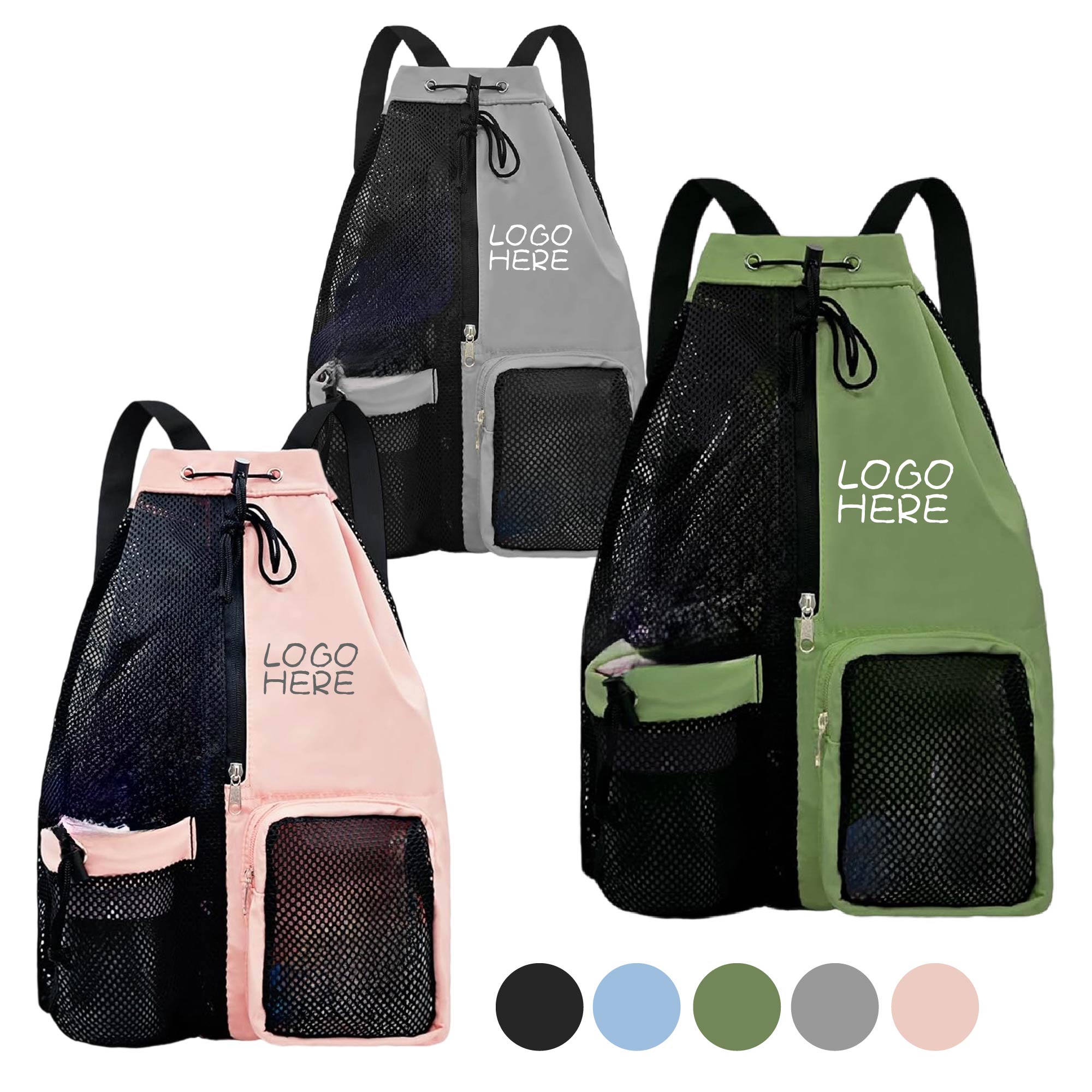 Mesh Drawstring Swim Bag 2