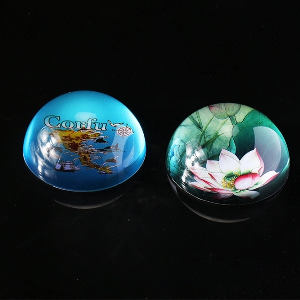 Round Dome Glass Paperweight - full color 2