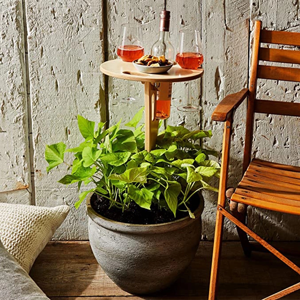 Outdoor Wine Table - Glass Rack 23