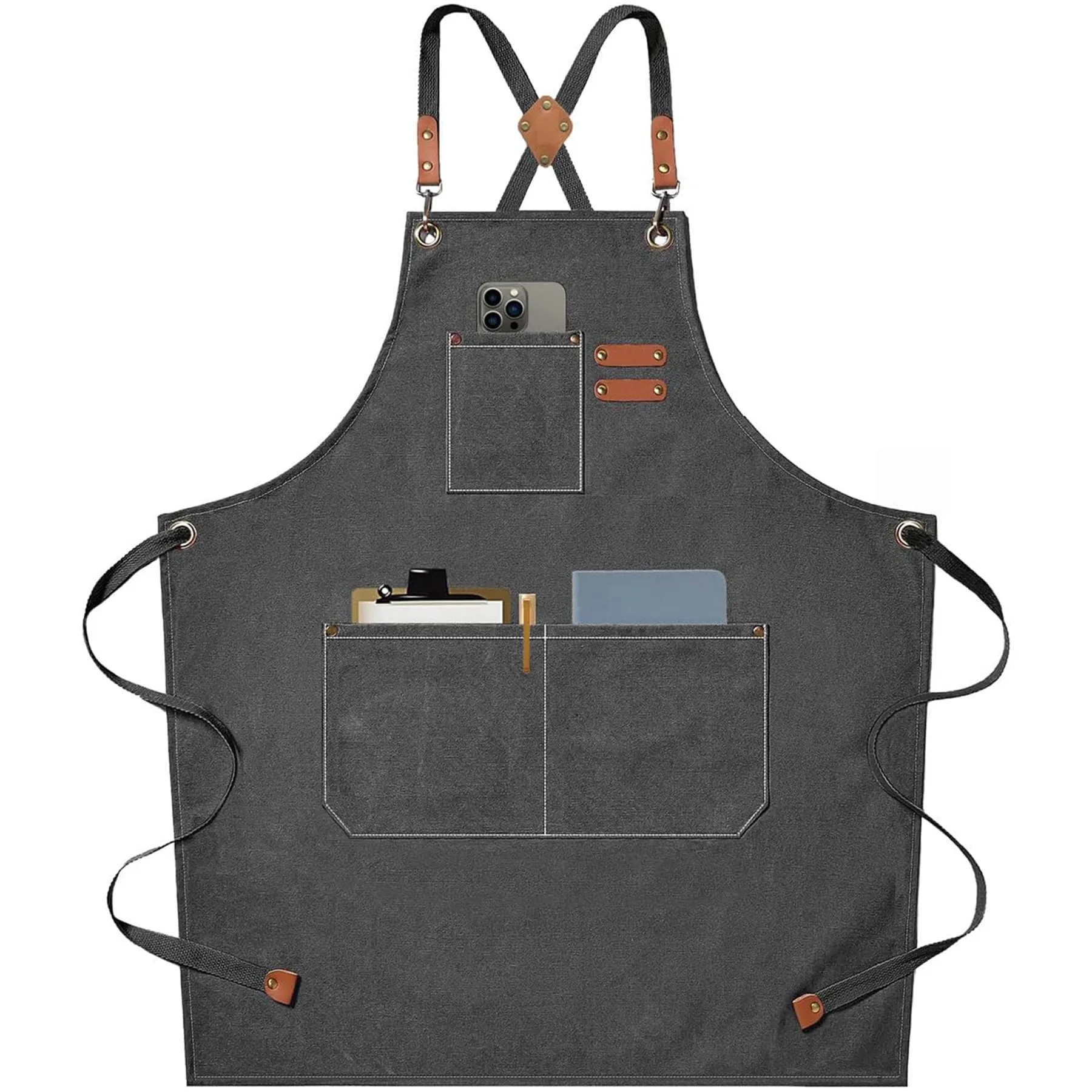Chef Aprons with Large Pockets 7