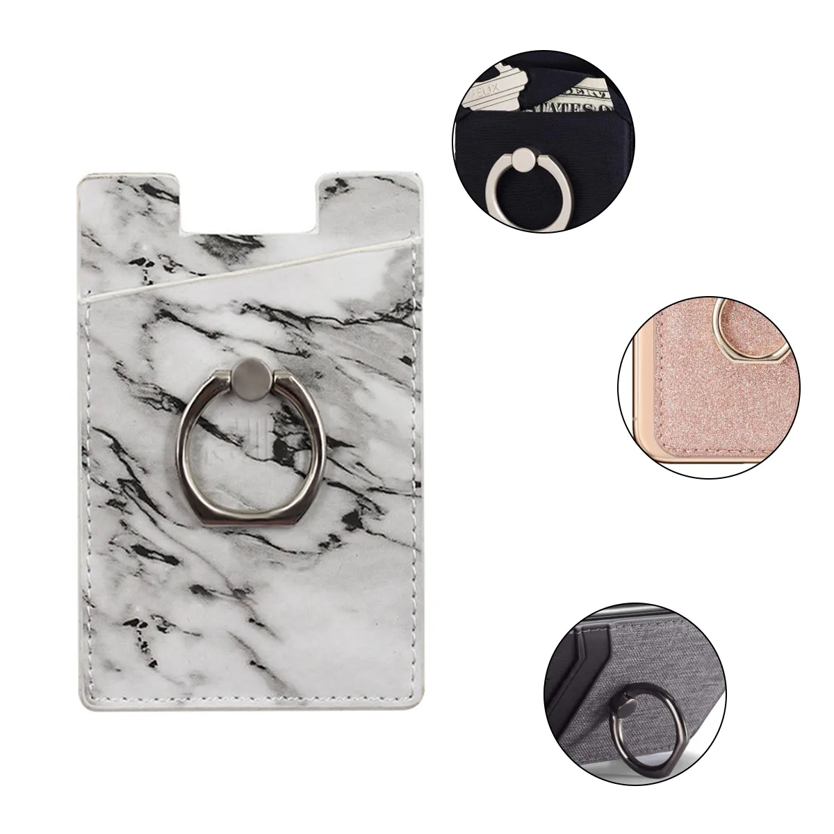 Adhesive Phone Wallet Kickstand Card Holder 4