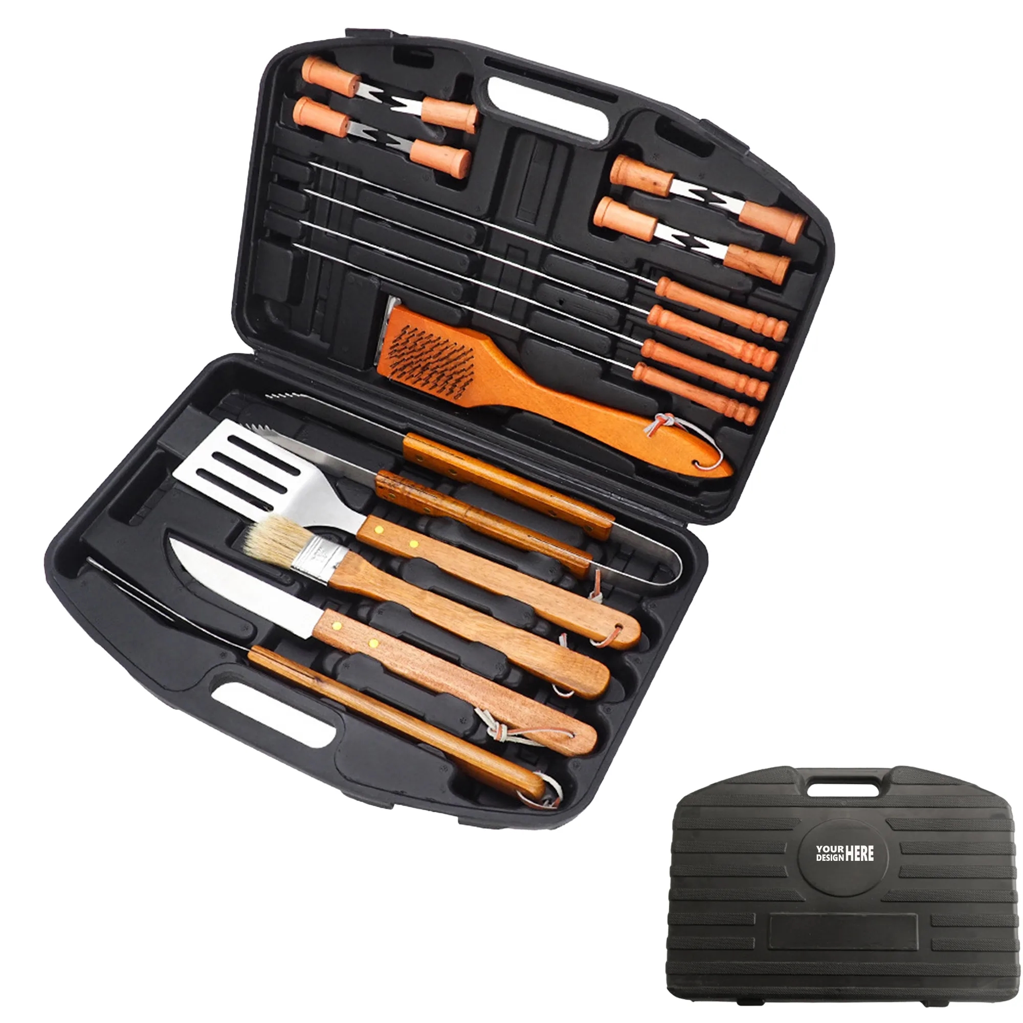 19-Piece Stainless Steel BBQ Grill Tool Set 4