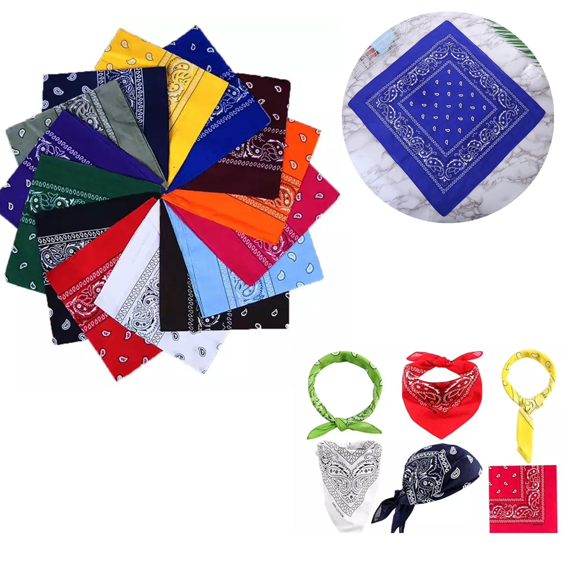 Satin Square Head Scarf, Hair Scarf 2