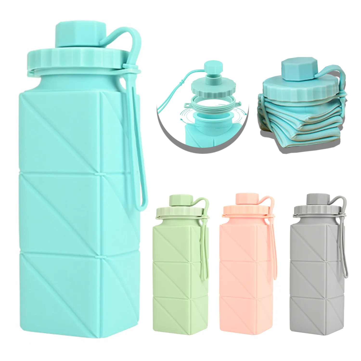 BPA-Free Leak-Proof Silicone Foldable Water Bottle Cup 5