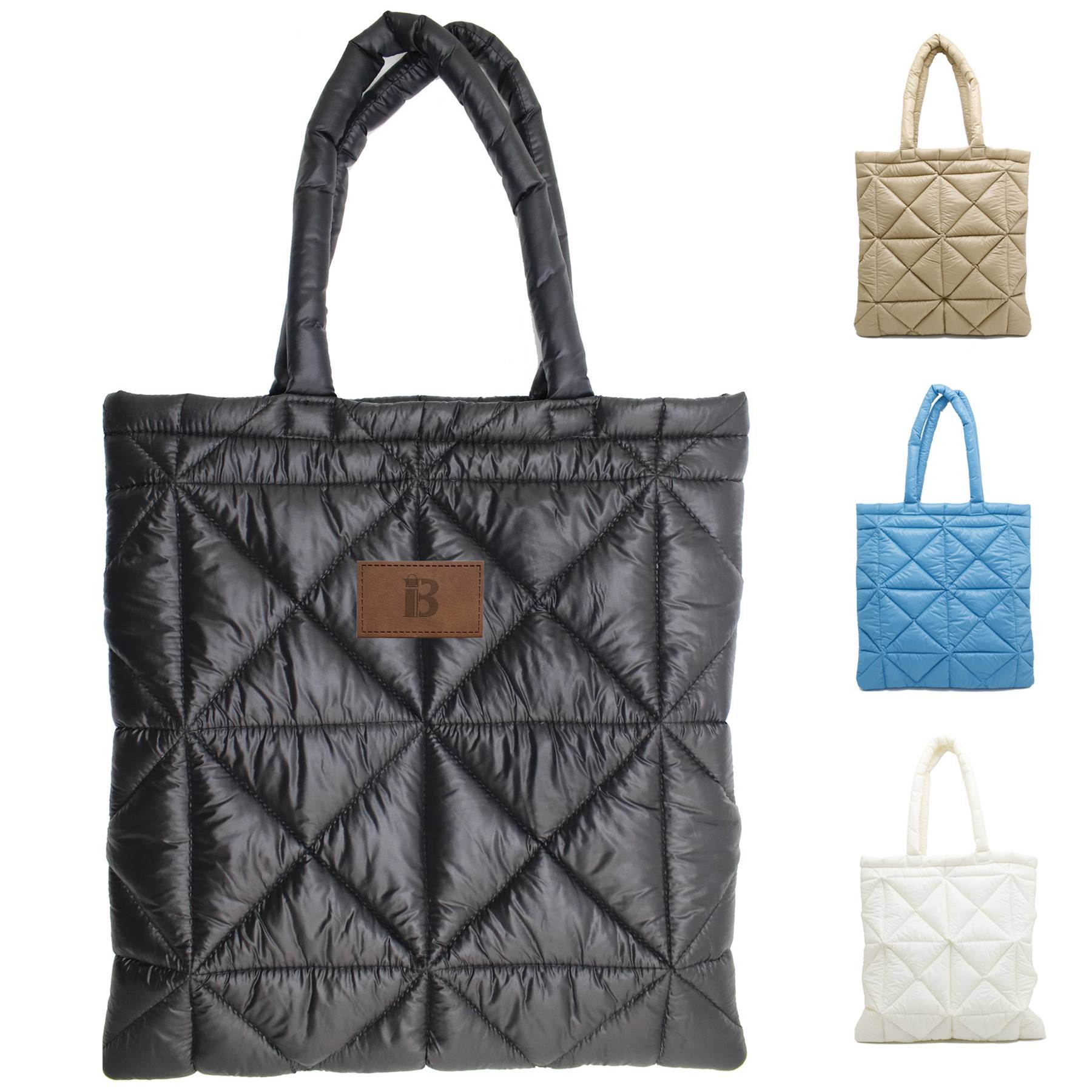 Nylon Simple puff down tote bag 3