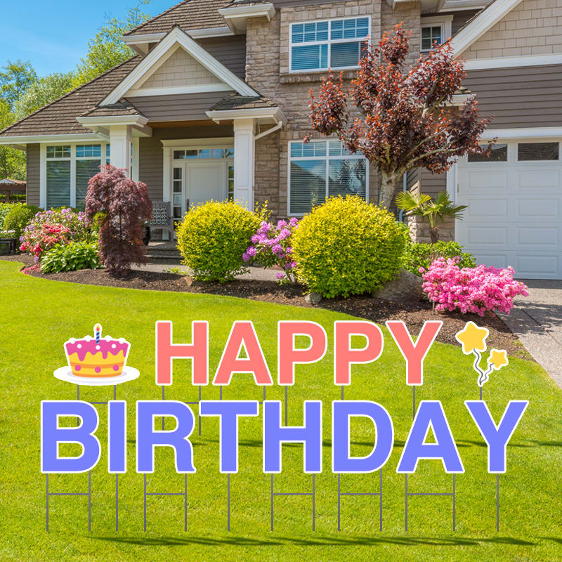Happy Birthday Yard Letters 3