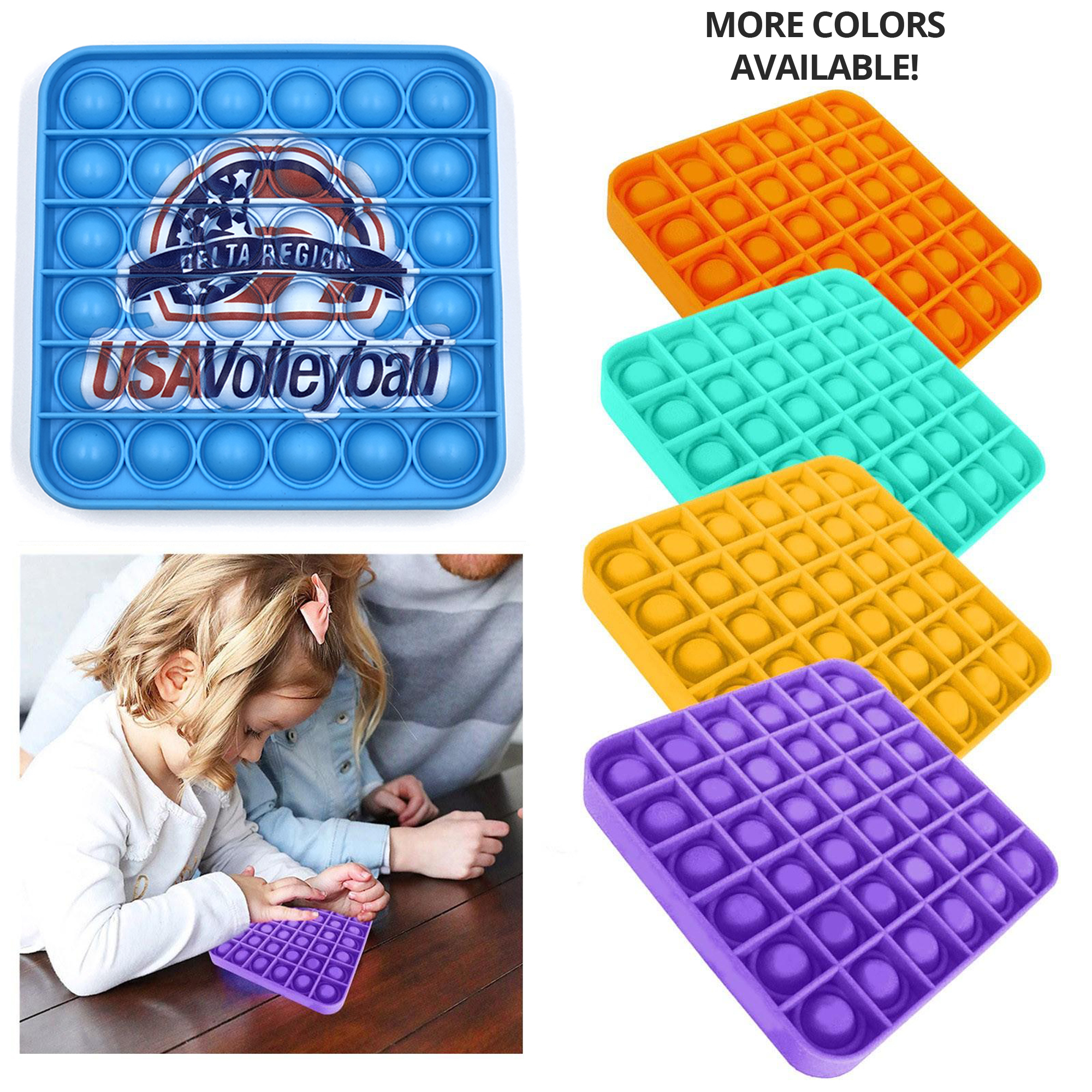 Pop It Fidget Toy - Square Full color 5