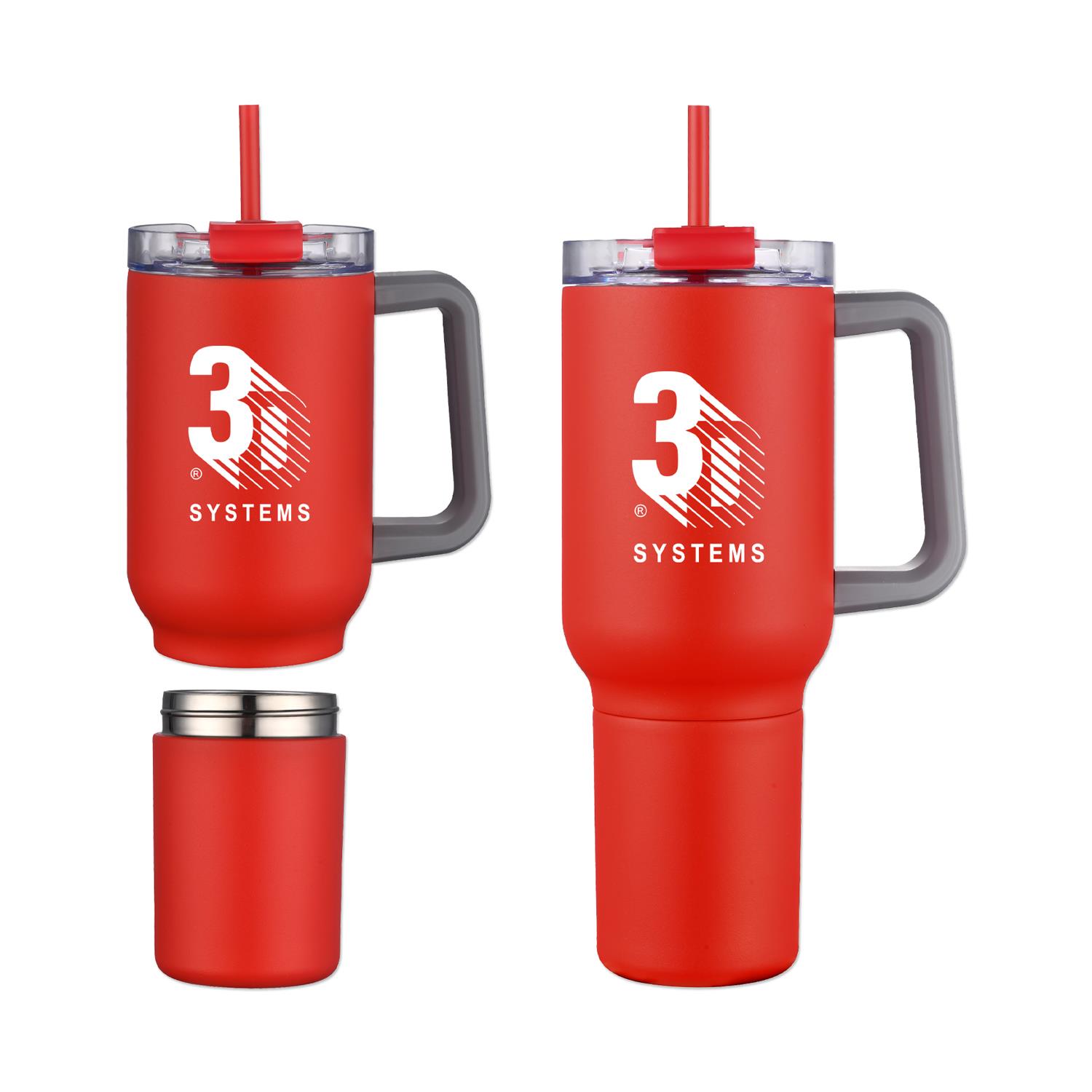 22 Oz. Stainless Steel Travel Mug with Cup 6