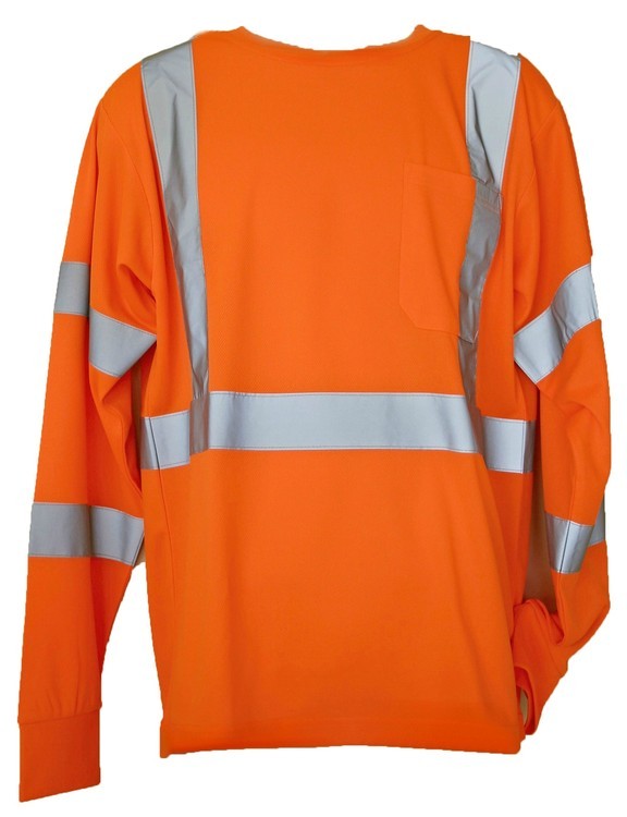 Safety T Shirt Hi-Viz Orange Long Sleeve