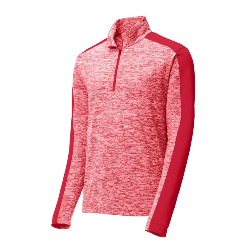 Sport-Tek PosiCharge Electric Heather Colorblock 1/4-Zip Pullover., custom hoodie or sweatshirt with logo imprint 24