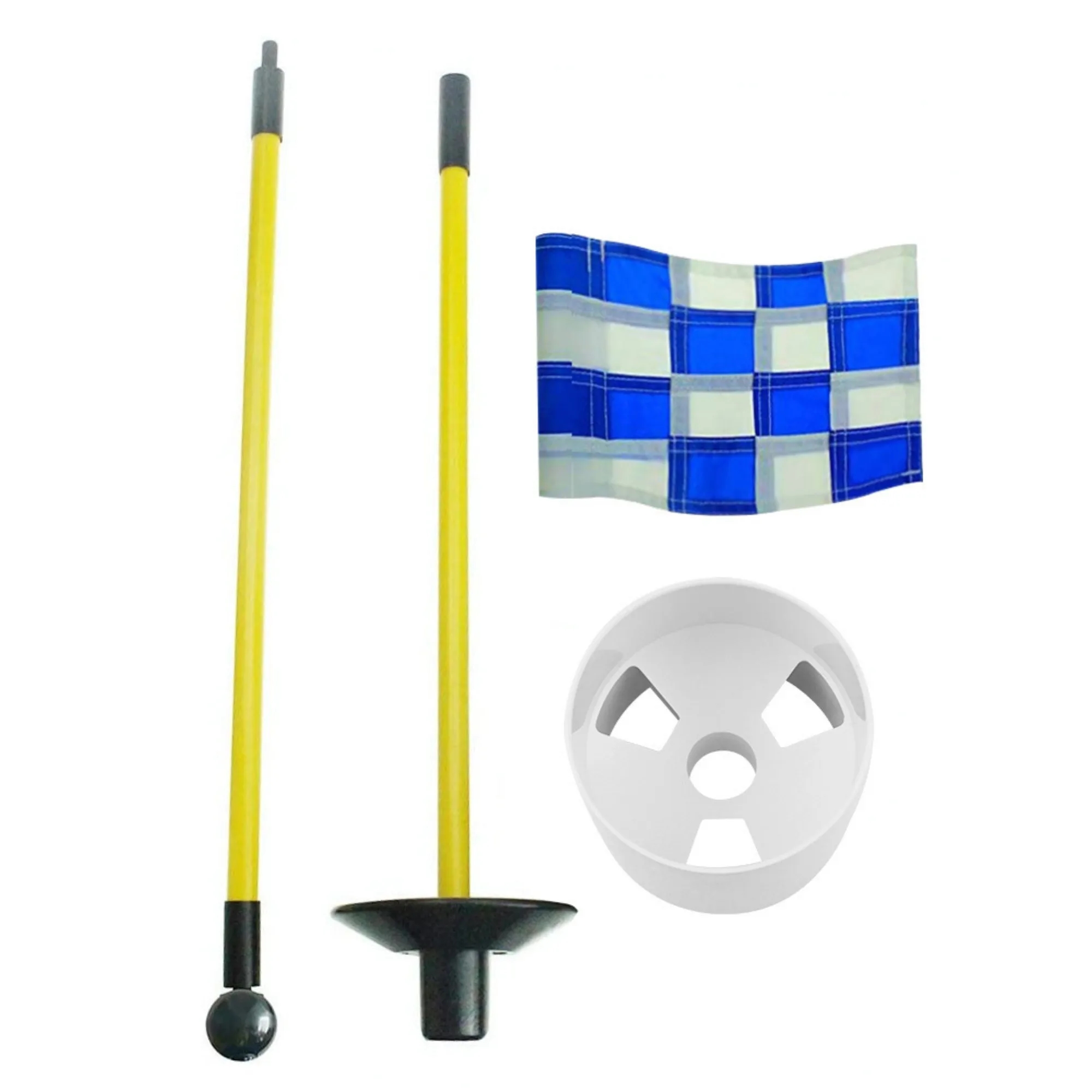 Bucket Golf Pin Flags Hole Cup Game Premium Flagstick Set 8