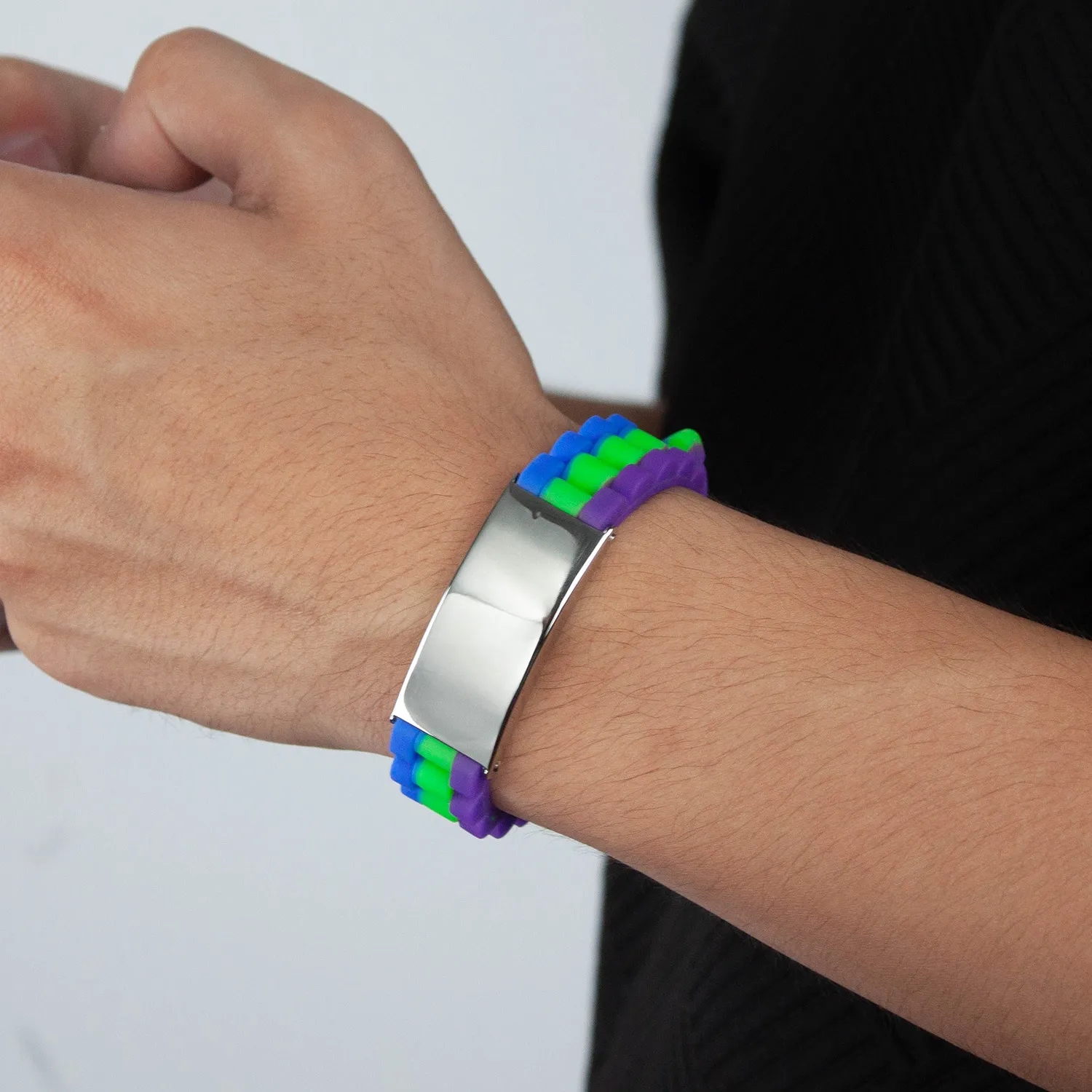 Stainless steel silicone bracelet 8