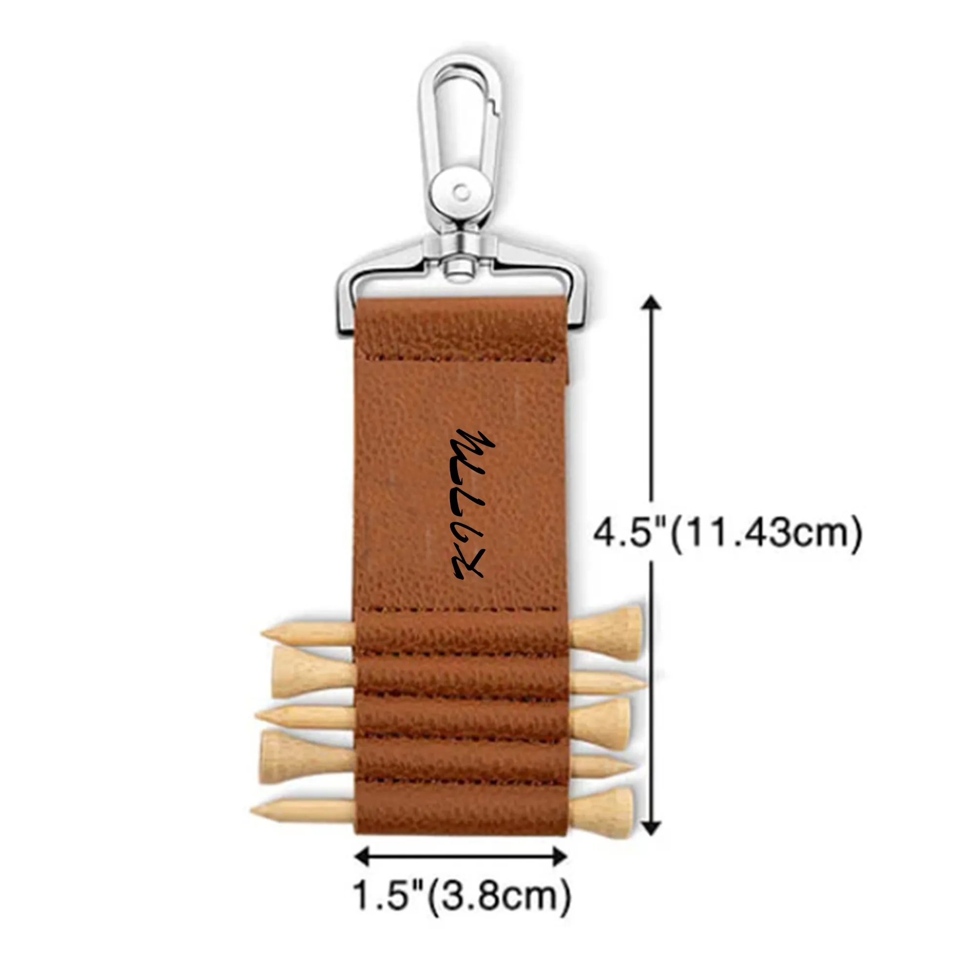 Golf Tee Storage Leather Case 2