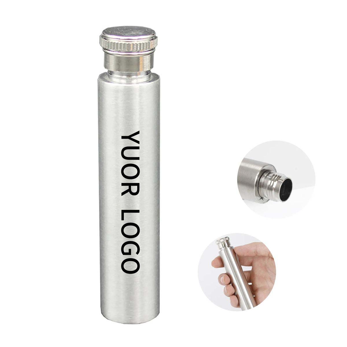 Mini Stainless Steel Flask with Cigar Shape 1