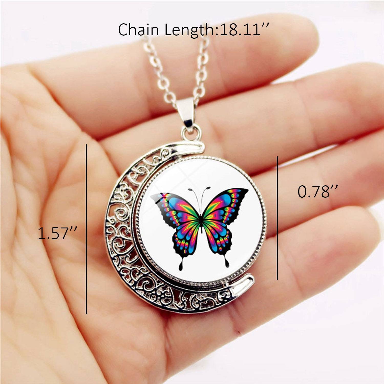 Female Colorful Butterfly Necklace 3