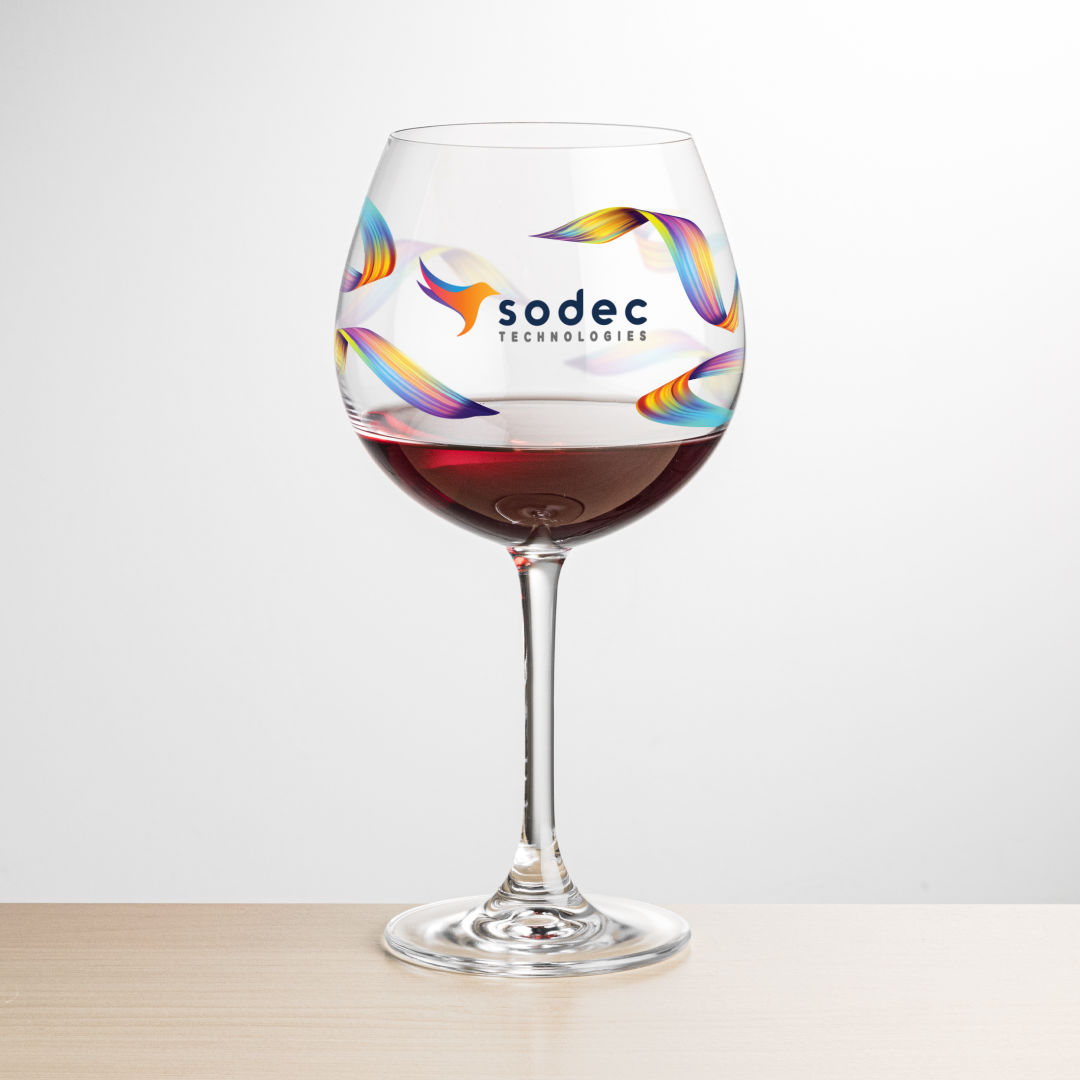 Burlington Burgundy Wine - VividPrint™, custom glassware with logo imprint 5