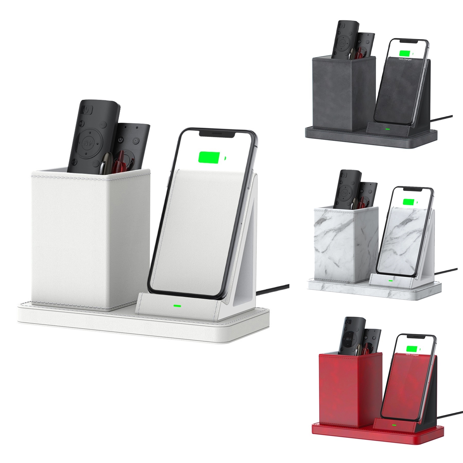 Wireless Charging 2 In 1 Charger Desktop Organizer Pen Holde 4