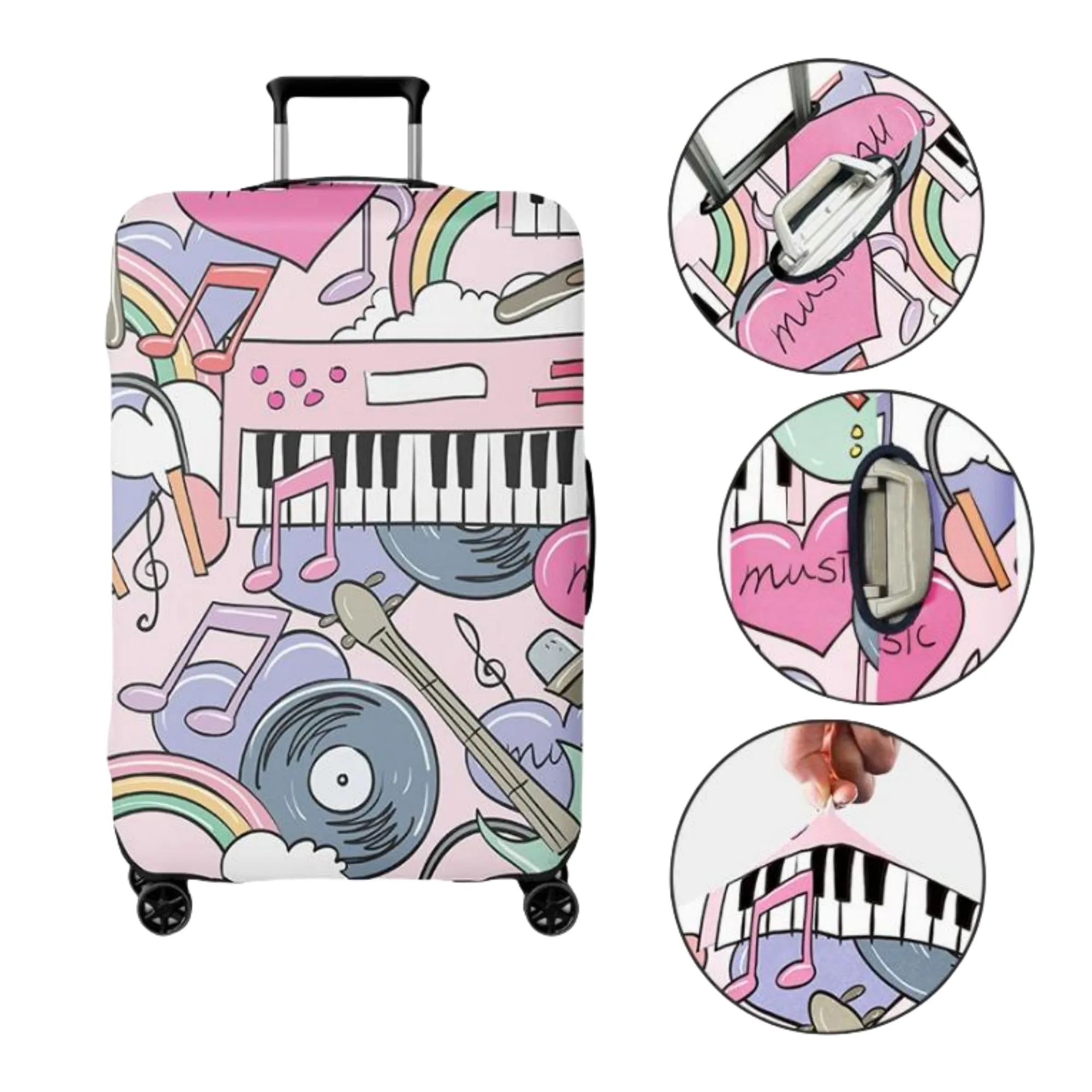 Full Color Polyester Stretch Luggage Dust Cover 2
