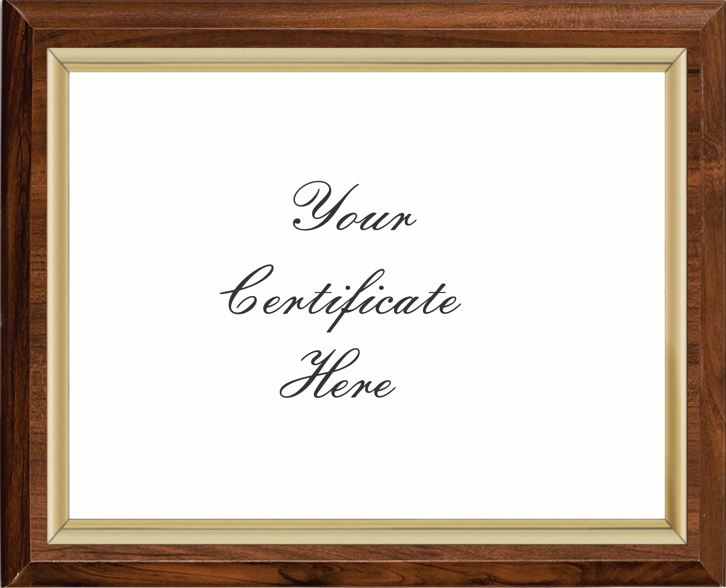 Cherry Finish Certificate Plaque 3