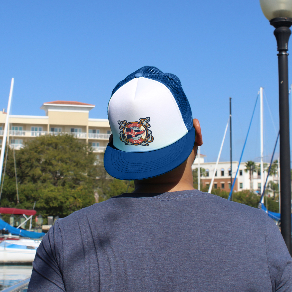 FLAT BILL TRUCKER CAP 13