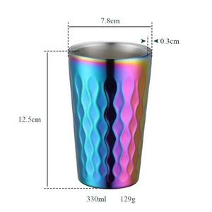 10oz Stainless Steel Camping Coffee Mug w/Wood Sleeve & Lid 5