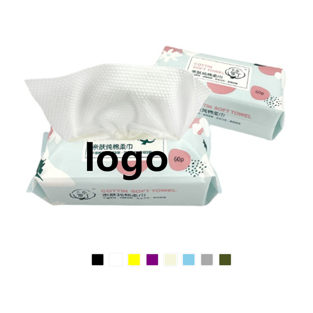 60 Sheets Cotton Facial Cleansing Towel Pack 2